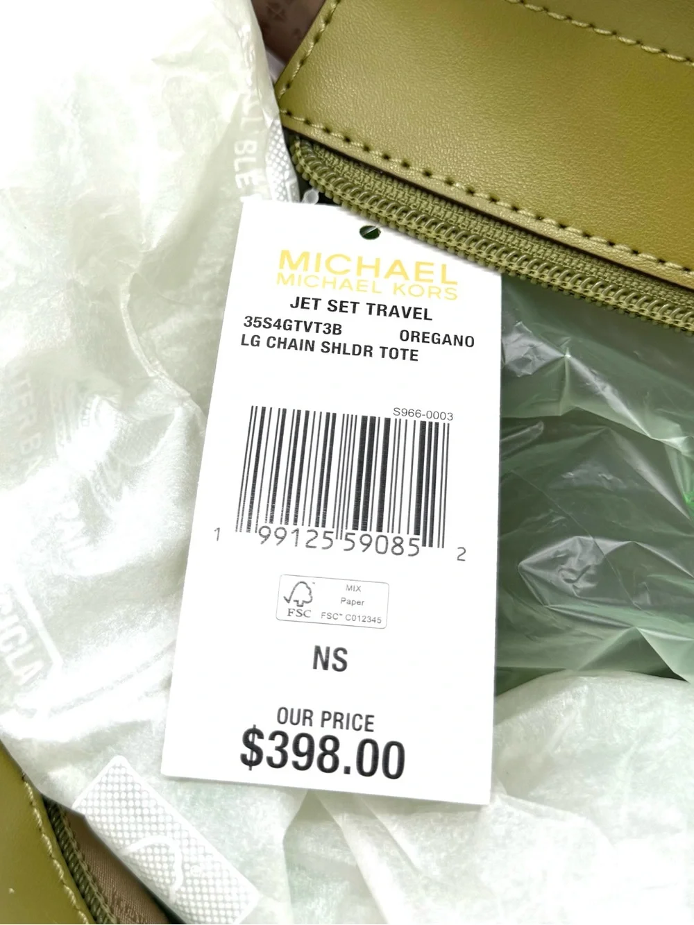 Michael Kors Jet Set Large Signature Logo Shoulder Bag - Oregano